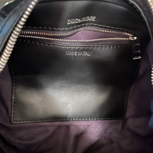 Zadig & Voltaire Black Shoulder Bag with Silver Accents - Picture 6 of 10